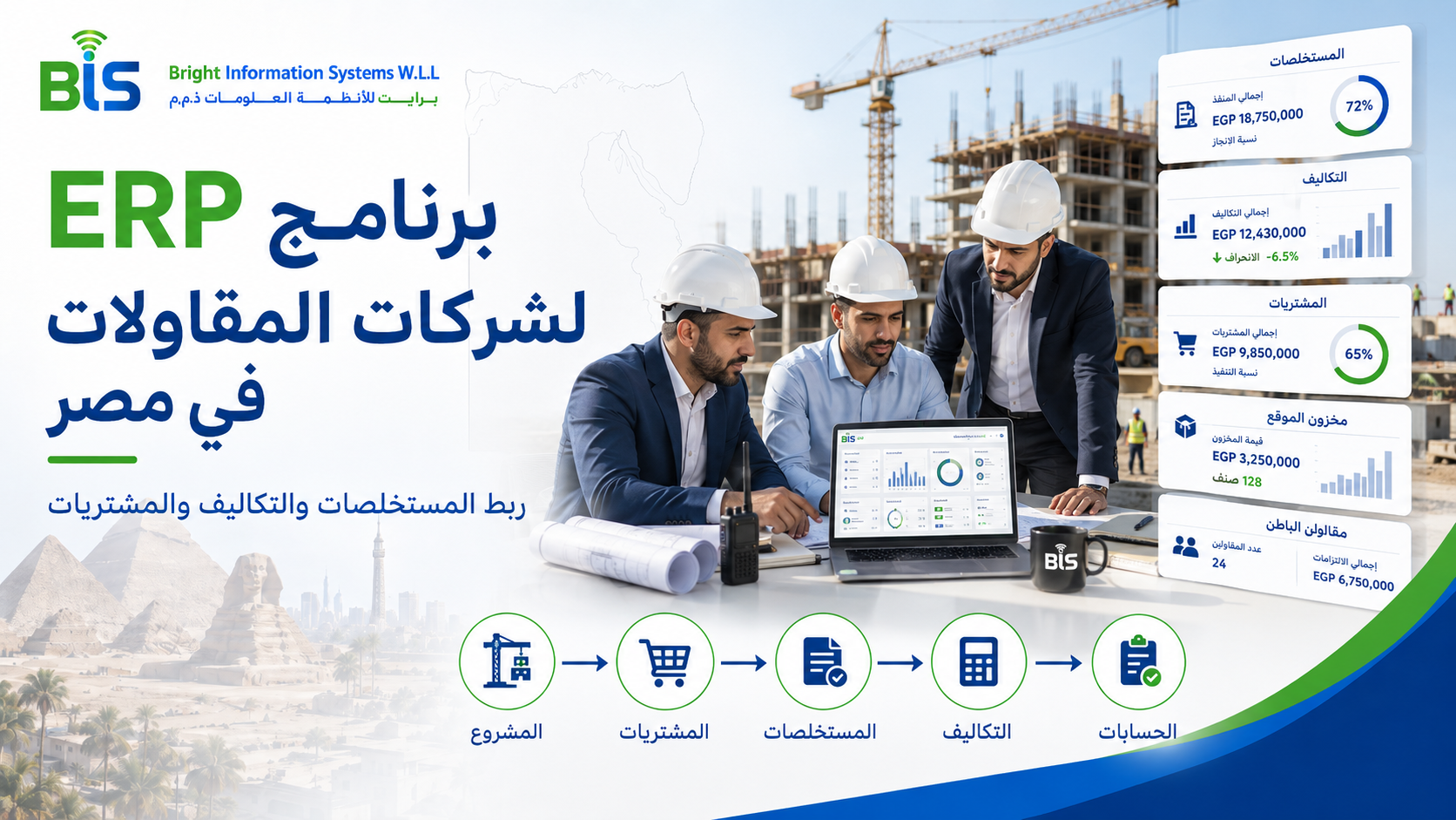 برنامج ERP لشركات المقاولات في مصر