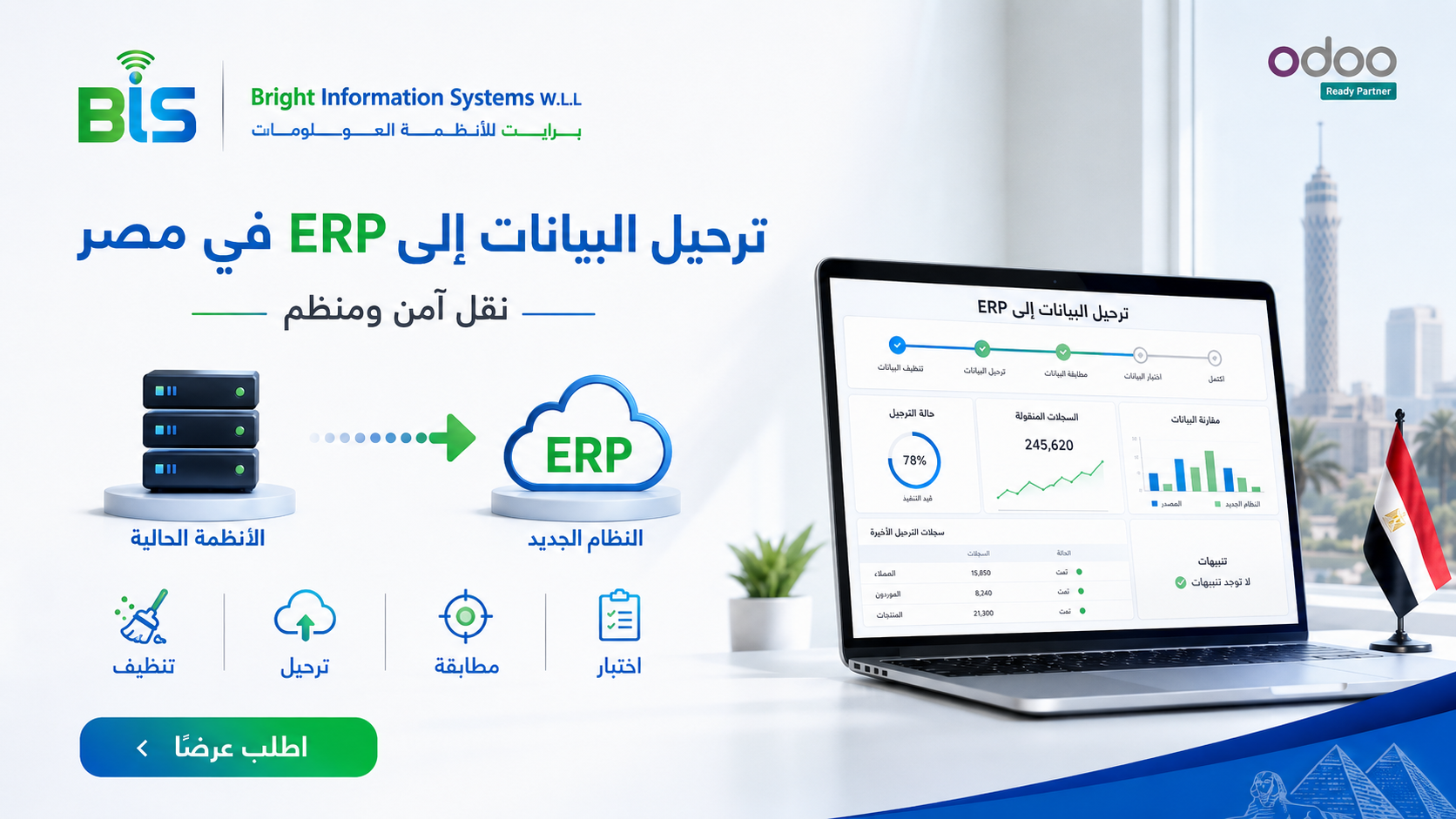 ترحيل البيانات إلى ERP في مصر
